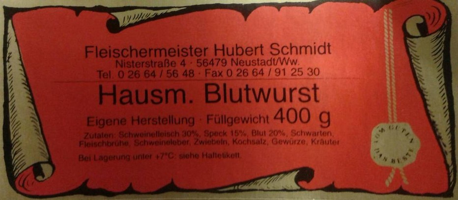 Hausmacher Blutwurst